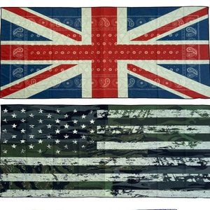 Union Jack/ Camo Patchwork Beach Towel - 2 Pack
